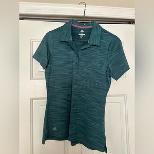 Adidas Dri fit women’s fitted golfing polo golf shirt